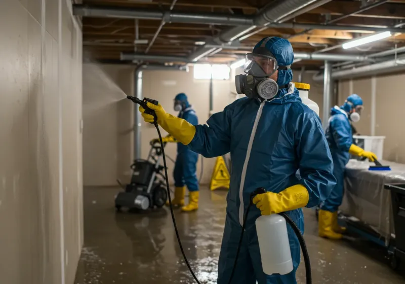 Basement Sanitization and Antimicrobial Treatment process in Morrison County, MN